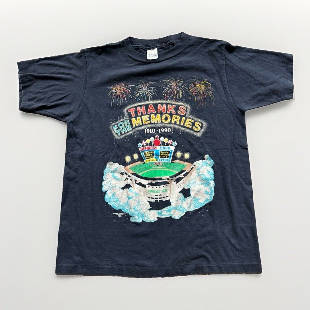 Vintage Single Stitch Thanks For The Memories Comiskey Park Shirt L